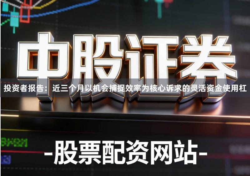 投资者报告：近三个月以机会捕捉效率为核心诉求的灵活资金使用杠