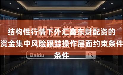 结构性行情下外汇鑫东财配资的资金集中风险跟踪操作层面约束条件